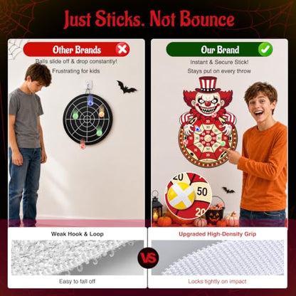 Halloween Dart Board Game with Sticky Balls for Party Decorations
