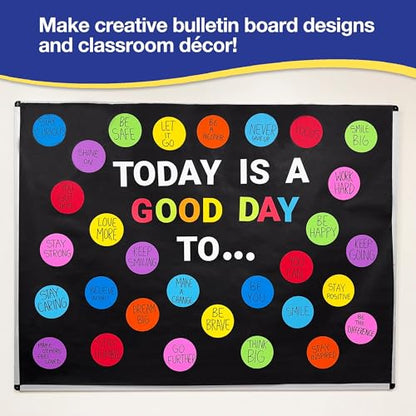 3 Pack Multicolor Paper Circle Cutouts - 0.5 to 4 Inch Craft Shapes for Classroom & Art Projects