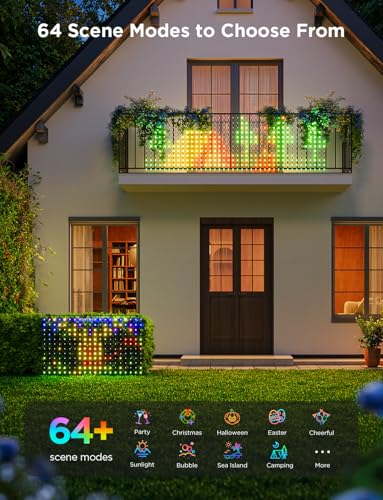 Govee Outdoor Net Lights 2.8×9.4ft RGBIC DIY Scene Effects Waterproof