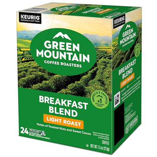 Green Mountain Coffee Roasters Breakfast Blend Single-Serve Keurig K-Cup Pods, Light Roast Coffee, 96 Count