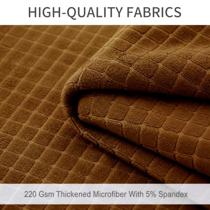 RV Couch Cover for Jackknife Sofa Bed 2-Piece Stretch Slipcover with Adjustable Straps