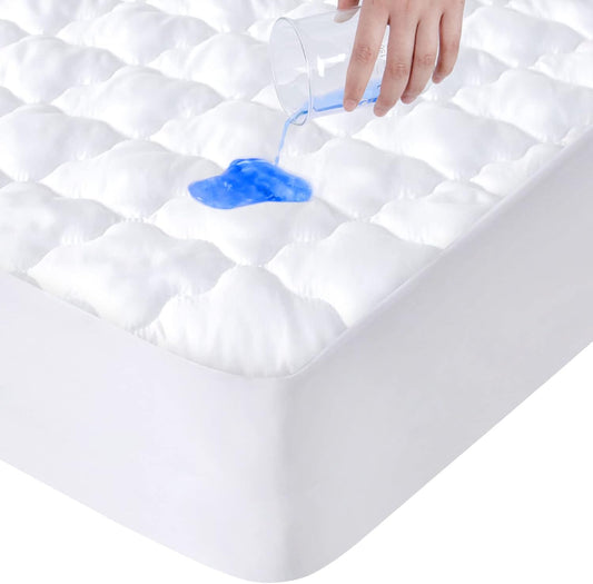 Regine Switzerland Waterproof Twin Mattress Protector - Soft Cooling Quilted Pad for Kids | Fits Deep Pocket Up to 14”