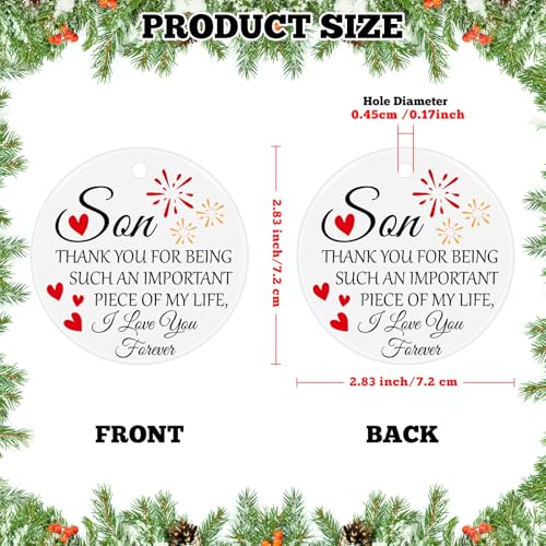 Son Christmas Ornament Gift from Mom - Graduation Birthday Keepsake