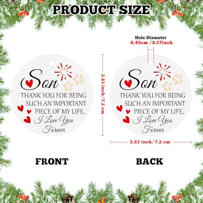 Son Christmas Ornament Gift from Mom - Graduation Birthday Keepsake