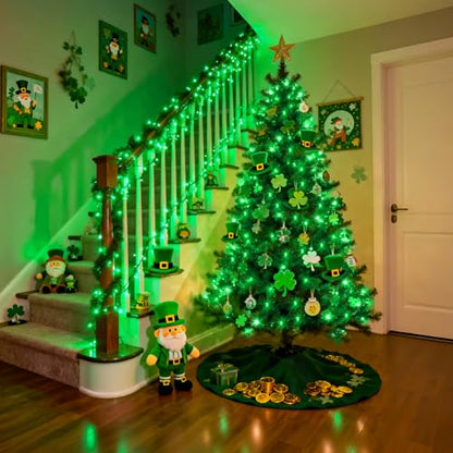 Green Battery-Operated LED Christmas Lights 2 Pack - 66 Ft Waterproof String
