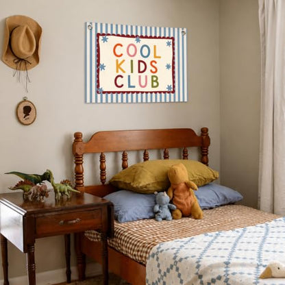 Kids Playroom Wall Decor - Children's Bedroom Banner with Inspiring Message - 2 Variation
