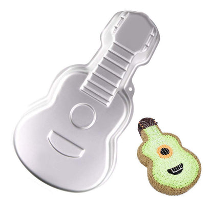 Aluminum Cake Mold 3D Guitar Shape Baking Pan DIY Birthday Cake Mould Kitchen Supplies