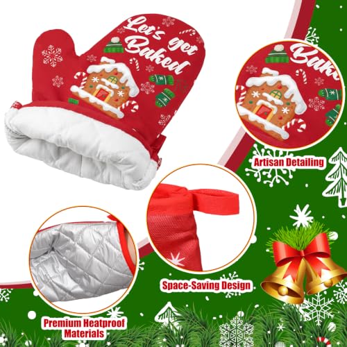 Christmas Oven Mitt Set - Classic Holiday Baking Gift Pack with 12 Styles
