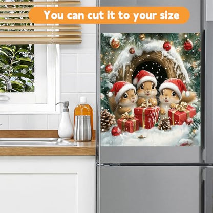 Magnetic Dishwasher Cover Magnet Sticker Squirrel Pattern 23x26in - BVBOX