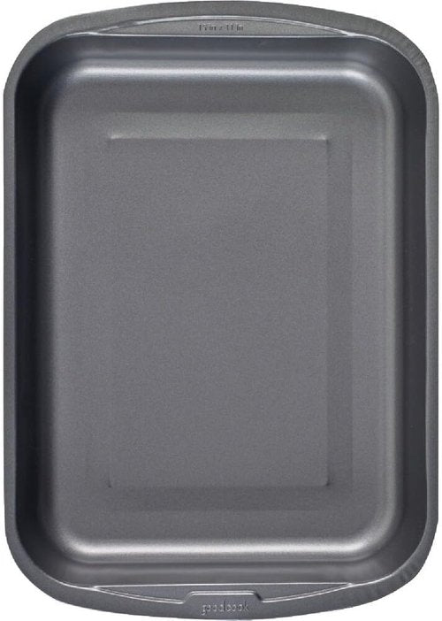 Goodcook Everyday Nonstick Roast Pan - Metal Utensil-Safe & Easy Clean | 11.5x15.5-Inch, Silver