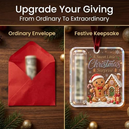 Angel Christmas Money Holder Ornament - Butterfly Acrylic Gift Display