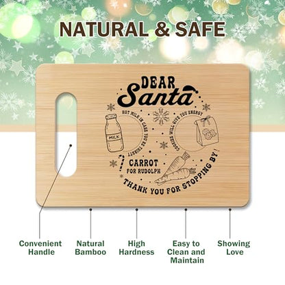 Dear Santa Christmas Cutting Board for Kitchen - Merry Xmas Charcuterie Board Gift