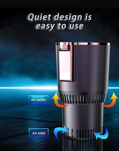 Smart Car Cup Cooler and Warmer, 2-in-1 Car Heating Cooling Cup, 12V-Car Heating Mug, Heating and Cooling Car Cup Holder, with Digital Display (Blue)