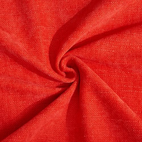 22x22 Inch Red Chenille Throw Pillow Covers Pack of 4 - Christmas Decorative Cushions