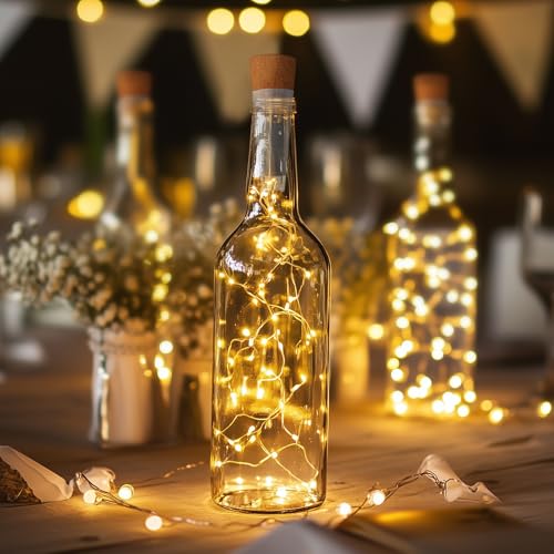 USB Rechargeable Wine Bottle String Lights - Warm/1 Pack