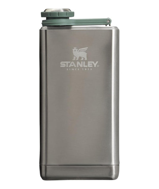 Stanley Adventure Pre-Party Flask 8 oz | Leakproof Hip Flask | Hinge Connected Never Lose Cap | Insulated Stainless Steel Liquor Container | BPA-Free | Stainless Steel