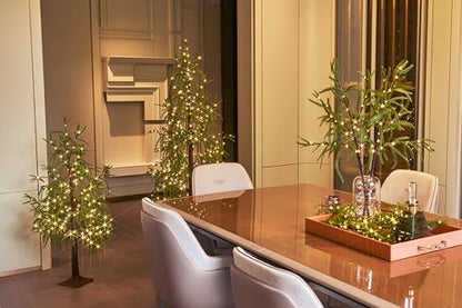 6FT Lighted Norfolk Pine Garland with Timer Battery & USB - Christmas Decor