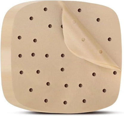 Air Fryer Parchment Paper Liners - 200PCS 8.5 Inch Square Perforated Sheets for Baking & Cooking