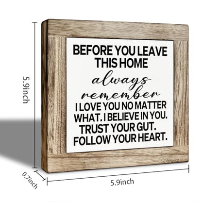 Inspirational Wooden Sign for Home & Office Decor - Rustic Farmhouse Style