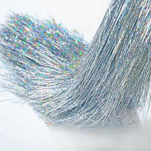 10000+ Silver Iridescent Christmas Tinsel Icicles for Holiday Decorations