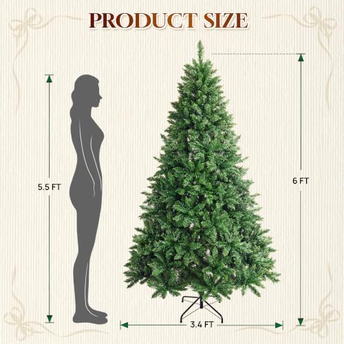 6ft Prelit Christmas Tree with Multi-Color RGBW Lights & App Control - Green