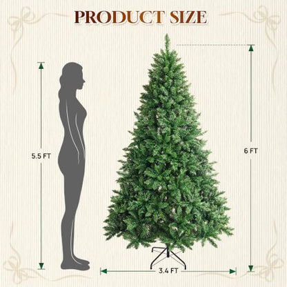 6ft Prelit Christmas Tree with Multi-Color RGBW Lights & App Control - Green
