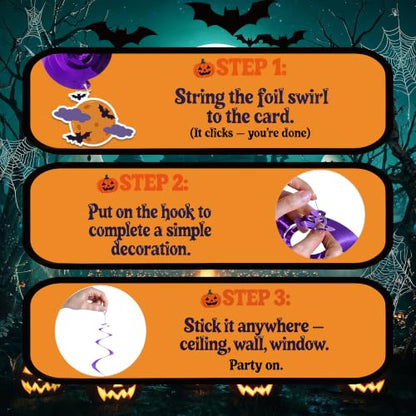 Halloween Party Decorations Set with Balloons & Banners - 23 Pieces