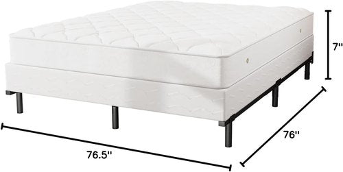 JetO Metal Bed Frame - Sturdy Heavy-Duty Platform Bed with 9 Legs Support | Black King Size, Easy to Assemble
