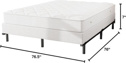 JetO Metal Bed Frame - Sturdy Heavy-Duty Platform Bed with 9 Legs Support | Black King Size, Easy to Assemble