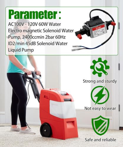 Electromagnetic Water Pump for Carpet Cleaners and Coffee Machines - 2400cc/min 2 Bar