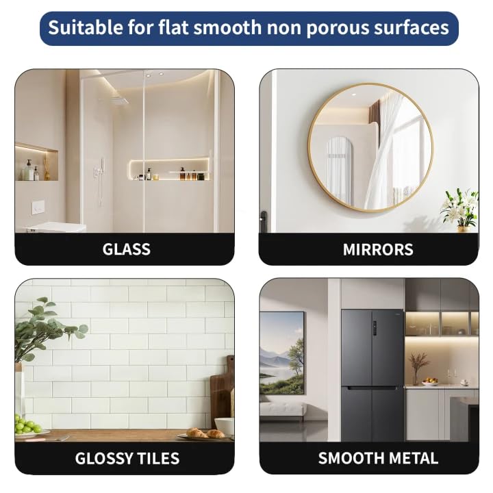 Black Suction Cup Hooks Removable Bathroom Towel Holder Shower Organizer