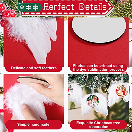 Christmas Angel Wings Ornaments & Sublimation Blanks Set - Holiday Decor