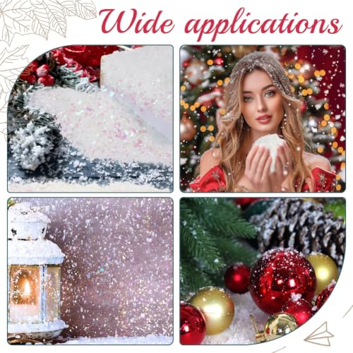 Artificial Snow Flakes for Christmas Decor - Iridescent 100g, Style 2