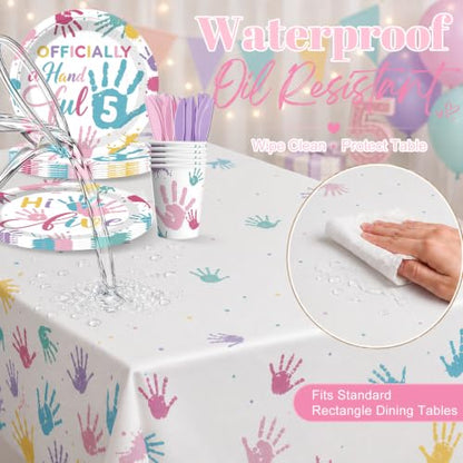 Officially a Handful 5th Birthday Party Decorations - Girl, 16 Pieces, 5th Variation