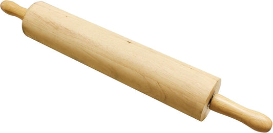 TrueCraftware Wooden Rolling Pin - 18" Length, 3-1/4" Diameter for Fondant, Pie Crust & Cookie Dough
