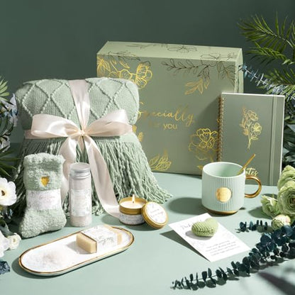 Self Care Gift Box for Women Sage Green - Get Well & Spa Gift Set