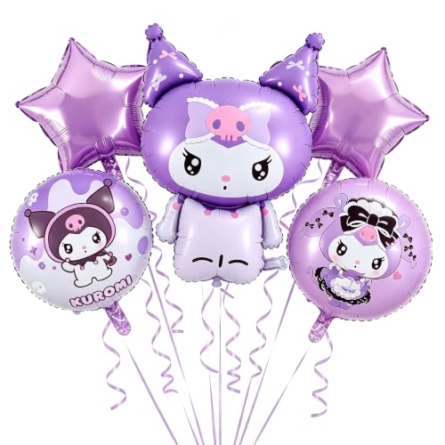 Pink Cat Aluminium Balloons Party Supplies - 5pcs - Variation H