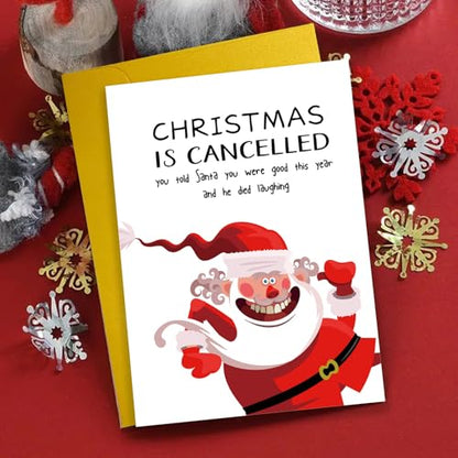 Funny Christmas Greeting Card for Friends and Family - Style D