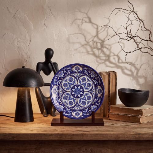 Wood Plate Display Stand - 8.66 x 5.12 x 7.87 Inches, Decorative Easel