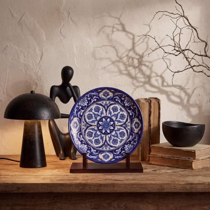 Wood Plate Display Stand - 8.66 x 5.12 x 7.87 Inches, Decorative Easel
