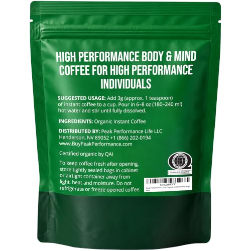 Organic Instant Coffee Low Acid Smooth Taste - USDA Certified