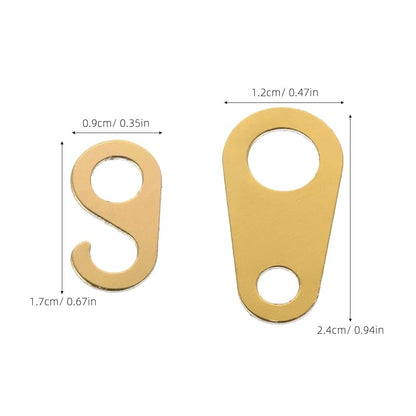 Metal Clock Chain Tabs with Swivel Loop - 4Pcs for Grandfather Clocks