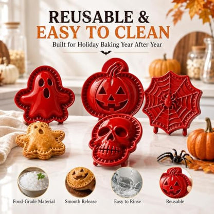 Halloween Mini Hand Pie Mold Set - Pumpkin Shape, Festive Baking Cutter