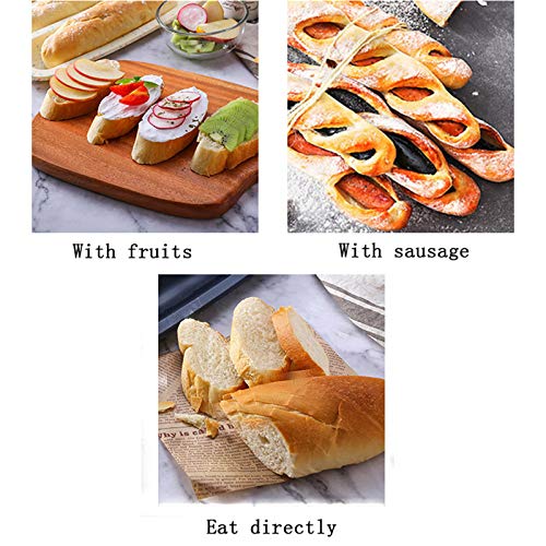 Joyeee Baguette Pans for Baking, French Bread Pans for Baking / 3 Loaf, Silicone Loaf Roll Pan Cake Baking Mold Tray, Non-Stick Baking Hot Dog Mold, Sandwich Mold Bake Tools for Oven, Grey, 34.5 CM