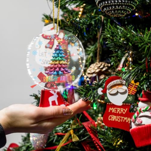 Christmas Tree Ornament Acrylic Keepsake - Funny Slippers Tt Variation