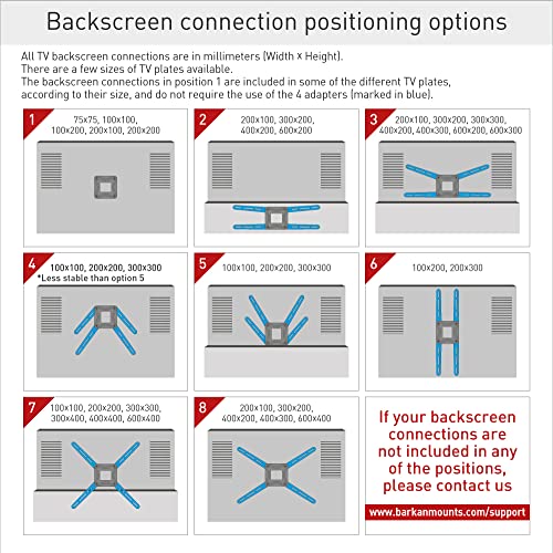 Barkan Long TV Wall Mount, 13-80 inch Full Motion Articulating - 4 Movement Flat/Curved Screen Bracket, Holds up to 110lbs, Extremely Extendable, Fits LED OLED LCD