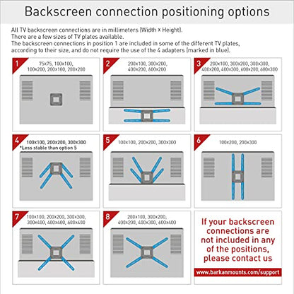 Barkan Long TV Wall Mount, 13-80 inch Full Motion Articulating - 4 Movement Flat/Curved Screen Bracket, Holds up to 110lbs, Extremely Extendable, Fits LED OLED LCD