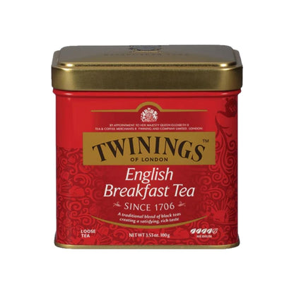 Twinings English Breakfast Loose Tea - Smooth & Robust Black Tea Leaves, 3.53 Oz Tin