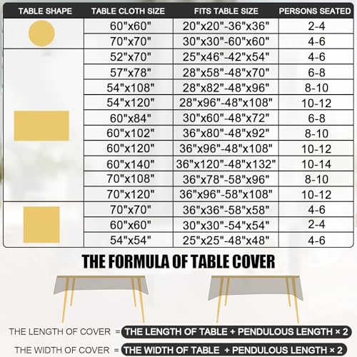 Heavy Duty Waterproof Vinyl Tablecloth 60 x 84 Inch - Christmas Green, Rectangular