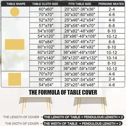 Heavy Duty Waterproof Vinyl Tablecloth 60 x 84 Inch - Christmas Green, Rectangular